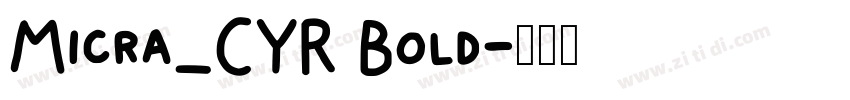 Micra_CYR Bold字体转换